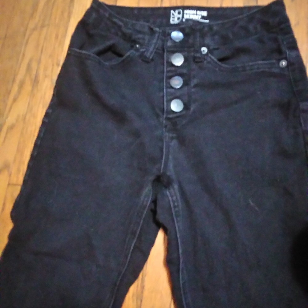 High waisted black jeans
